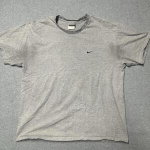 Vintage Nike Embroidered Swoosh T-Shirt Men’s Size XL Gray Short Sleeve Gray Tag